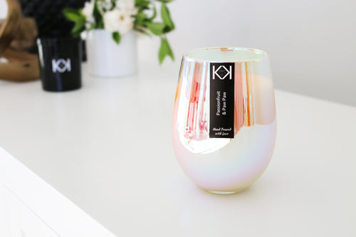 Wood Wick Holographic Crystal